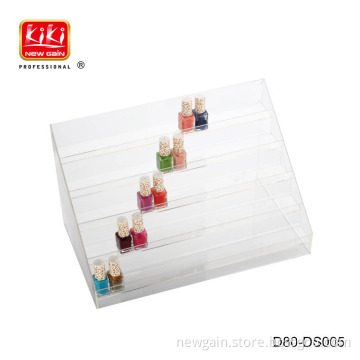 acrylic shelves nail polish. nail art tools. eyebrow pencil shelf